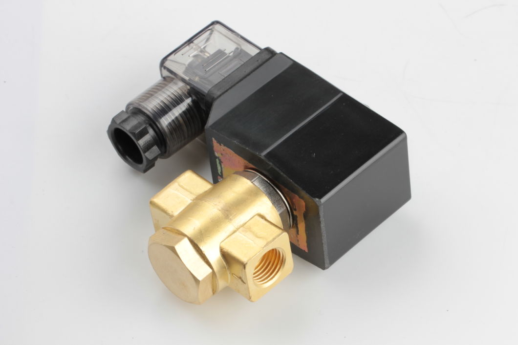 Brass High Pressure 90 Bar Solenoid Valve, AC220V, Normally Open Valve for Air Water Oil