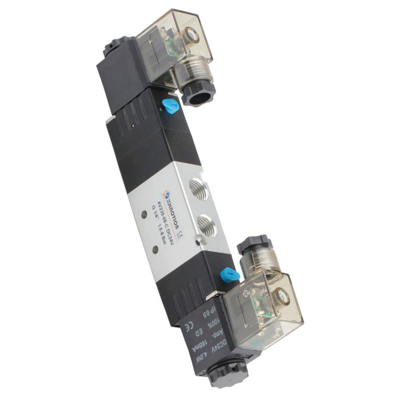 Xhnotion DC24V 5 Way 3 Position G1/4" Internally Piloted Acting Type