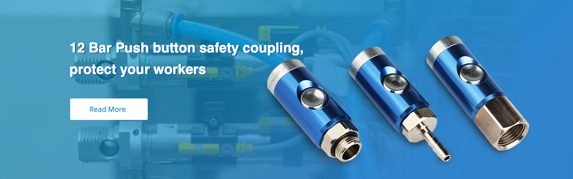 Push button safety coupler