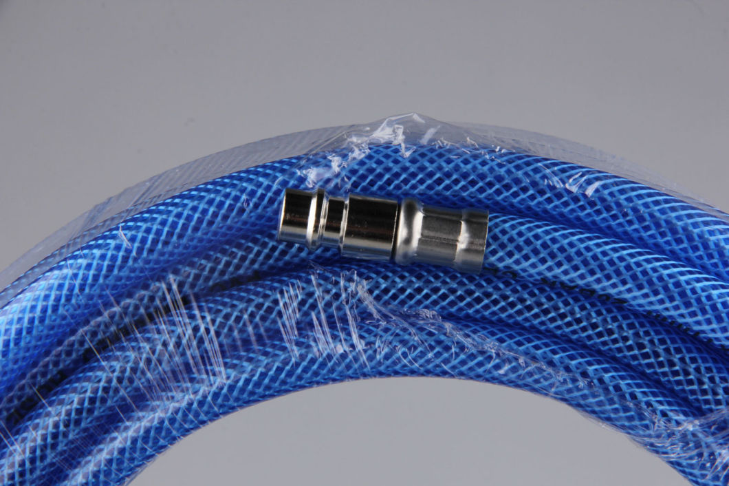 20 Bar PVC Braided Hose 6X11 mm with Europe Coupler CE Approved