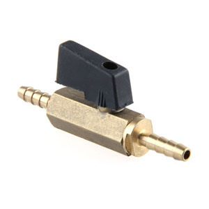 Brass Miniature Ball Valve with 6mm Barb
