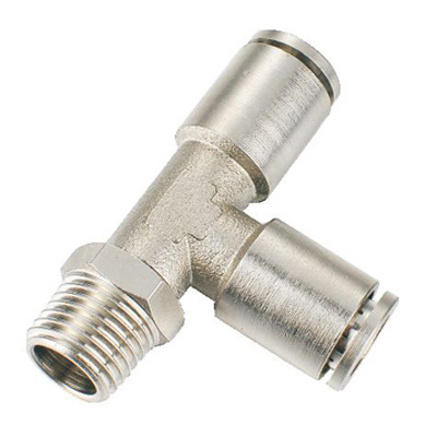 Xhnotion High Pressure Nickel-Plated Brass Tee Trailer Truck Push in Fitting