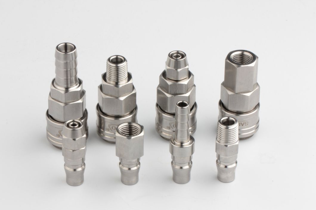 Sabo Xhnotion 1/4, 3/8, 1/2 Female Plug Stainless Steel SS304 Quick Coupling, Air Coupler, Compressor Pneumatic Coupling