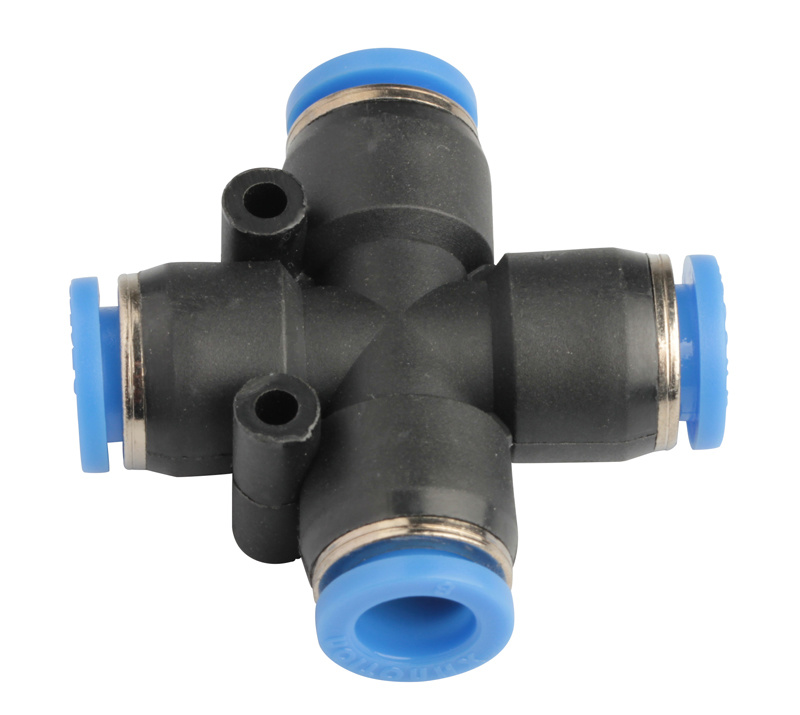 Xhnotion - Pneumatic Push in Union Cross Air Hose Fittings with 100% Tested